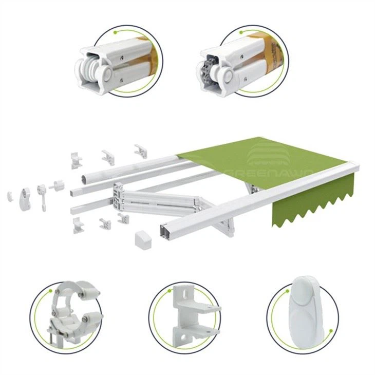 Manual Or Motorized Retractable Aluminum Awning Parts
