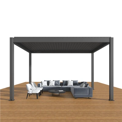 Pergola met aluminium lamellen